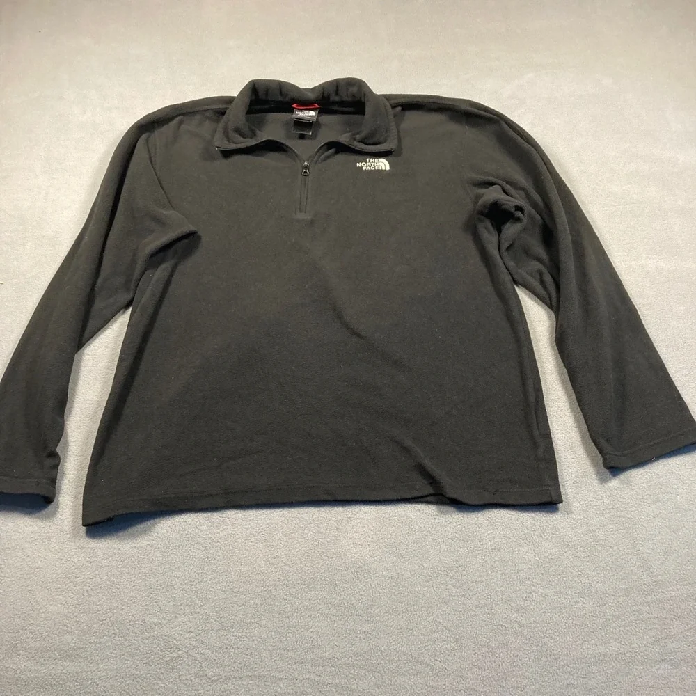 The North Face Pullover Mens Size Medium Black TKA 100 Solid